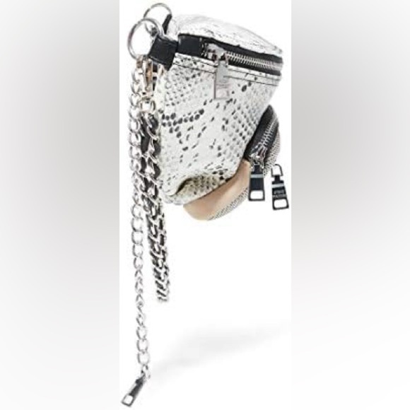Steve Madden BSUMMIT Snake Print Convertible Belt Bag/ Bum Bag | NEW/NWT!🩶🖤 - Picture 6 of 11